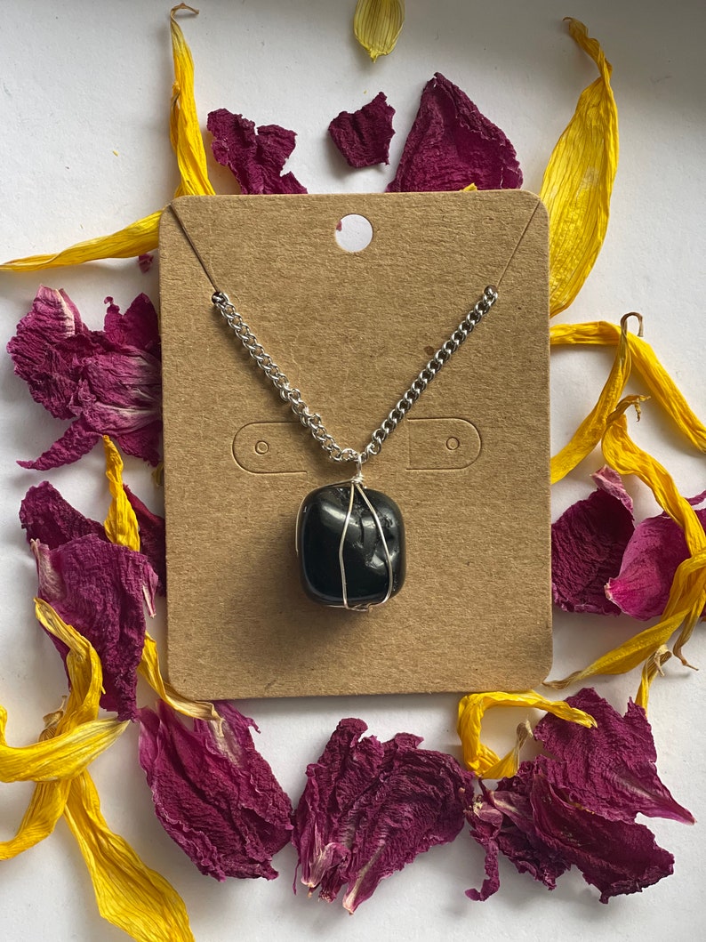 black obsidian necklace