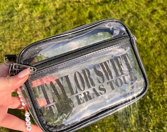 Clear Taylor Swift The Eras Tour Bag. Arena Approved Clear Bag with charm