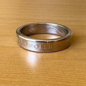 Polish Vintage Coin Ring | Hand crafted |Polish Mens and Womens Accessory | Unisex Poland 20 Zlotych | Poland Fashion Accessory | European
