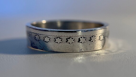 Silver Minimalist Mens Ring | US Barber Silver Quarter Coin Ring | (Unisex) United States Silver Ring (1892-1916)