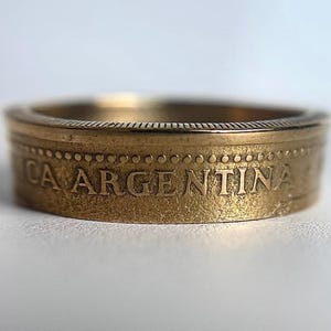 Argentina Ring | Argentinian Vintage Coin Ring Handmade | Latino Spanish Minimalist Anillo are Moneda | Argentine | Gift from Argentina