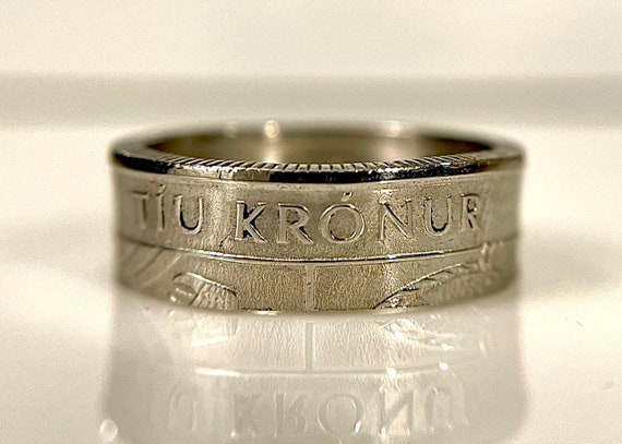Icelandic Ring | Iceland Coin Ring | Icelandic Aurar Copper Ring | Rose Gold Reykjavik Hand Made Jewelry | Gift from Iceland | Aged Vintage