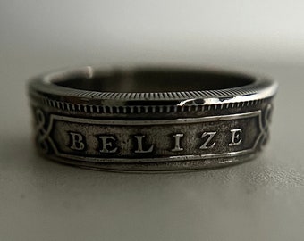 Belize Coin Ring | Hand Made Belizean Ring | Unisex Belize Jewelry