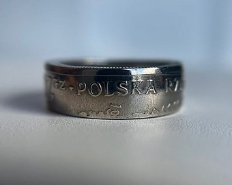 Polish Ring | Poland Coin Ring | European Hand crafted Band |Polish Accessory | Unisex Poland 20 Zlotych Ring | Gift from Poland