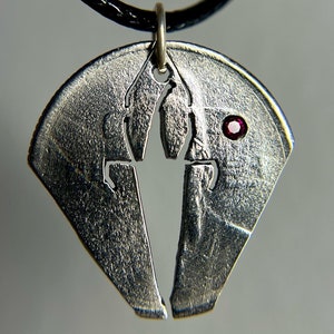 Vampire Pendant | Vampiric Sword and Ankh | Dark Energy | Vampyre Demonic Symbol