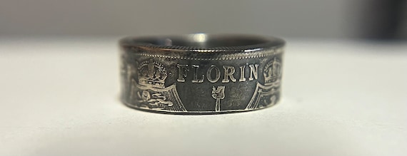 British Silver Florin Coin Ring | Hand Made UK Jewelry