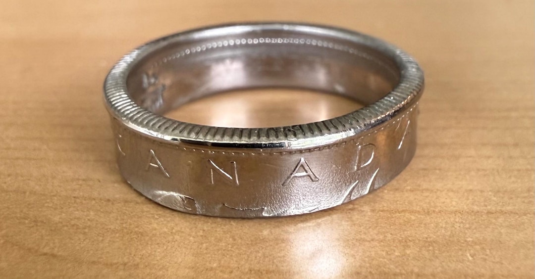 Canadian Ring | Canada Coin Ring 1/4 Dollar | Canada Maple Jewelry ...