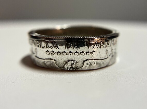 Panama Ring | Panamanian Balboa Coin Ring | Panamanian Half Balboa Hand Made Coin Ring | (Unisex) | Gift from Panama