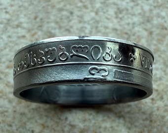 Georgia Ring, Georgian Tetri Steel European Coin Ring