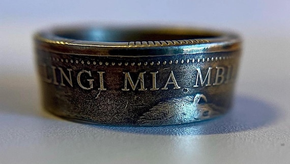 Tanzania Ring • Tanzanian Vintage Coin Ring Hand Made Antique Ring • Tanzania Womens and Mens Unisex • Gift from Tanzania