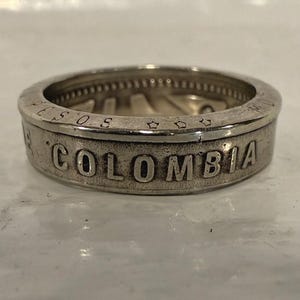 Colombian Ring | Colombia Coin Ring 200 Pesos | Hand Made Ring from Colombia | Bogota Ring | Gift from Colombia