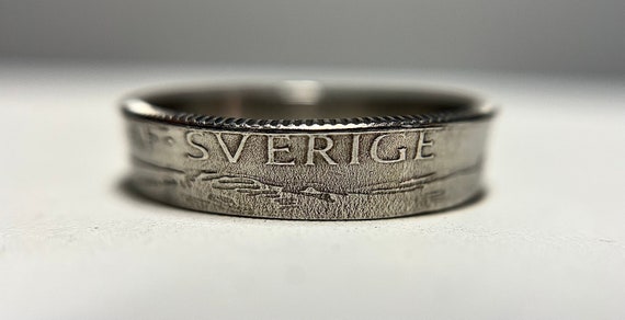 Swedish Coin Ring | Sweden Hand Made Ring | Sverige Ring