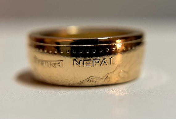 Nepali Coin Ring | 2 Rupee Brass Ring from Nepal
