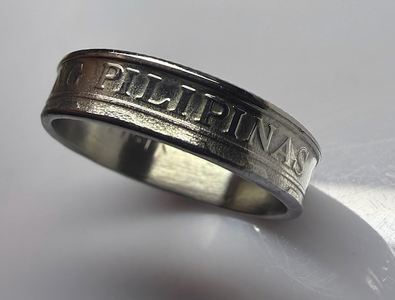 Filipino Vintage Ring | Philippines Peso Coin Ring Band Asian Hand Made Jewelry | Filipino Ring | Antique Pinoy Rings