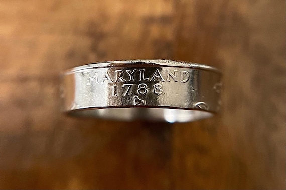 Maryland Ring | US State Quarter | Coin Ring Maryland Hand Made | Gift from Maryland