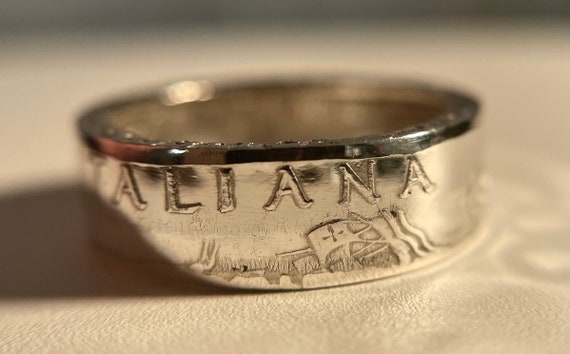 Italian Silver Coin Ring Anello Moneta Italiana Italian Handmade unisex sizes 8 14 Rome Ring Etsy Israel