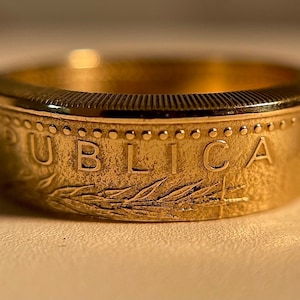 Bague pièce de la Republica De Guatemala | Bague faite main guatémaltèque | Guatemala