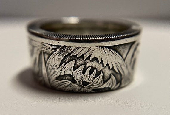 Halloween Coin Ring | Silver Hand Made Jewelry Piece.