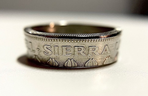 Sierra Leone Coin Ring | Hand Made Ring from Sierra Leone | Thin Unisex ring (Sizes 2-8)