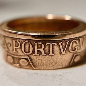 Portuguese Coin Ring | Rose Gold Tone Ring | Anel Português | Handmade Jewelry | Lisbon Ring