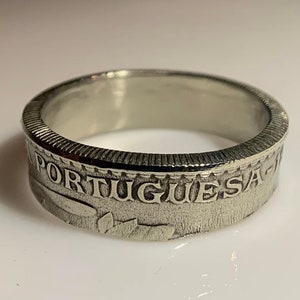 Portugal Vintage Ring Escudo | European Portuguese Coin Ring | Lusitania Escudo | Portuguese Jewelry | Hand Made | Lisbon Ring