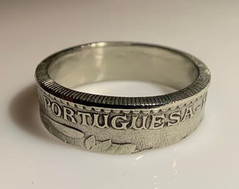 Portugal Vintage Ring Escudo | European Portuguese Coin Ring | Lusitania Escudo | Portuguese Jewelry | Hand Made | Lisbon Ring