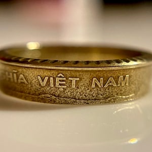 Vietnam Vintage Ring | Vietnamese Coin Ring | Hand Made | Dong | Ho Chi Minh Ring Asian | Gift from Vietnam