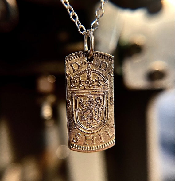 UK Pendant | English Coin Necklace One Schilling Great Britain Pendant | Queen Elizabeth the 2nd Pendant | UK Handmade | Gift from the UK