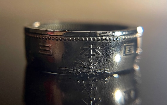 Japanese Coin Ring | Japan Coin Ring | 日本の指輪 | Polished Finish Version 1 | Hand Made | Tokyo Ring