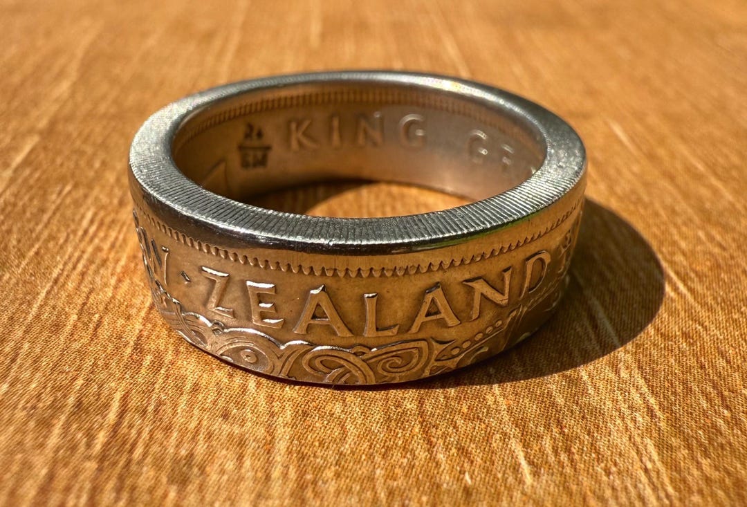 New Zealand Coin Ring | Kiwi Ring | New Zealand Handmade Jewelry - Etsy