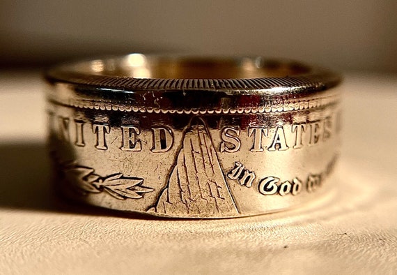 Morgan Dollar Coin Ring | US Silver Coin Ring | USA Handmade Jewelry | In God We Trust | United States | American Ring