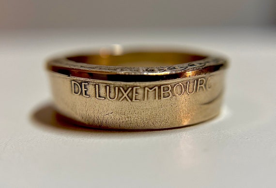 Luxembourg Ring | Luxembourger Coin Ring | Hand Made Gift from Luxembourg | Europe Jewelry European Luxembourg