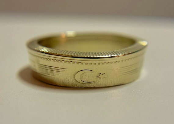 Turkey Ring | Turkish Vintage Coin Ring | Turkey Unisex Ring | Hand Made Jewelry Piece | Istanbul Ring | Gift from Turkey | Ring Band