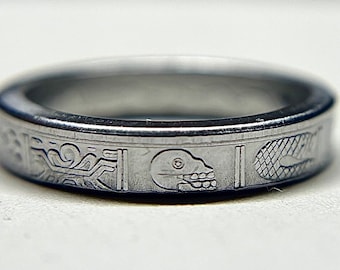 Mexikanische Ring | Mexiko Münzring 2 Pesos | Anillo Mexicano | Geschenk aus Mexiko | Coinring Mexikanische | Vintage Herren und Damen Band