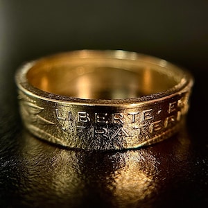 French Vintage Ring | European Coin Ring | Liberty Equality Fraternity European Metropolitan Authentic | Gallic Paris | Bague Française