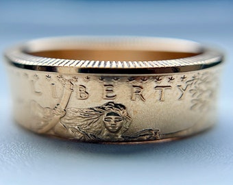 22K Gold Liberty Coin Ring: Handmade USA Half Ounce Norway