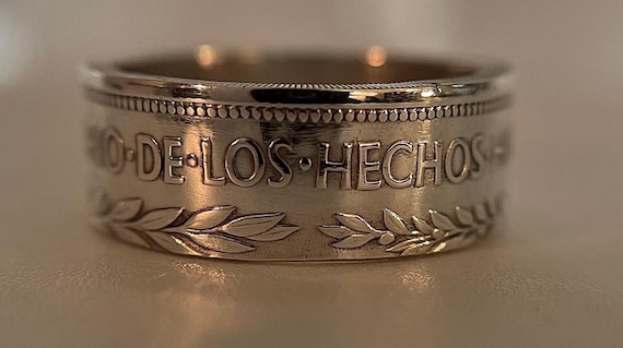 Handmade Uruguay Silver Coin Ring | Mens and Women Uruguayan Jewelry Sizes (5-12)