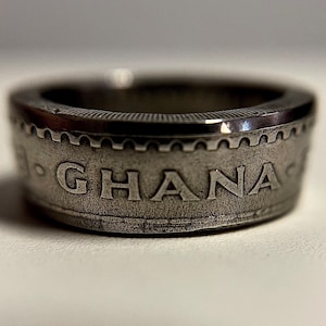 Ghana Ring | Ghanaian Coin Ring | Ghanaian Hand Made Ring | Gift from Ghana African Vintage Antique Band Ring