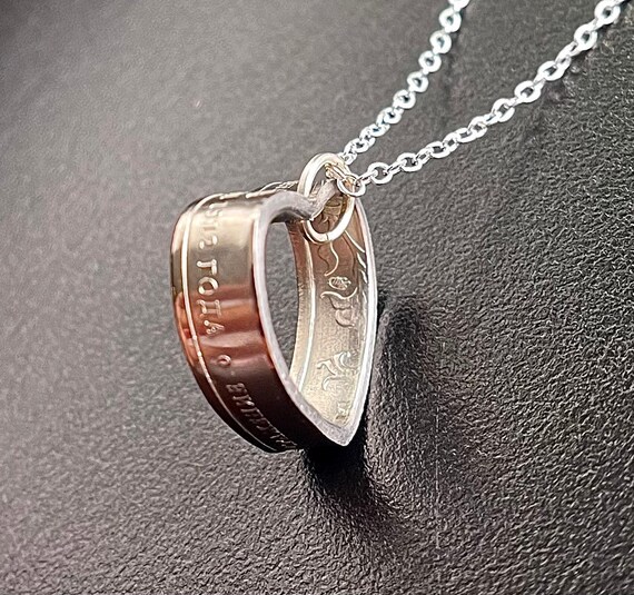 Russian Pendant | Russia Coin Heart Necklace | Handmade Russian Coin Ruble Pendant | Русское ожерелье | Gift from Russia | Russian