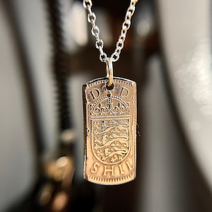 UK Necklace | Great Britain English Coin Pendant | Royal Coat of Arms | Queen Elizabeth the 2nd Pendant | Hand-Made | Gift from the UK