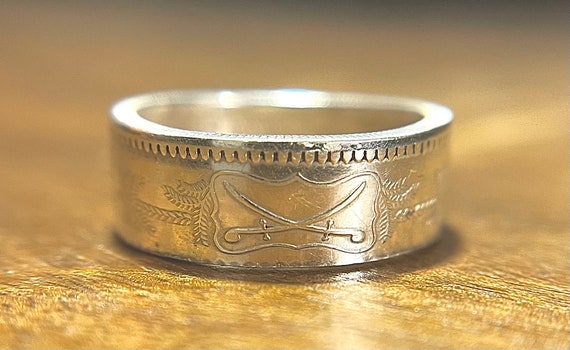 Saudi Arabia Silver Coin Ring | Handmade Saudi Ring | المملكة العربية السعودية|   خاتم سعودي | Riyadh Ring