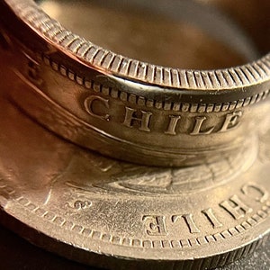 Chile Ring | Chilean Coin Ring 1 Peso | Chilean Jewelry | Hand Made | 1933 | Santiago Ring | Gift from Chile | Latino Mens and Womens Ring