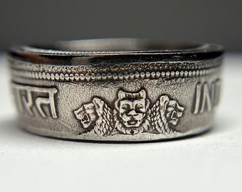 India Coin Ring | Hand Made Indian Jewelry | Rare Rupee Coin Ring | Unisex
