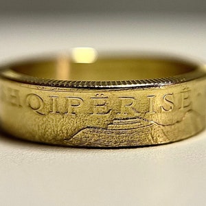 Albanian Ring | Albania Gold Coin Ring | Hand Made Albanian Jewelry | (Sizes 4-8) | European Gift from Albania | Tirana Ring