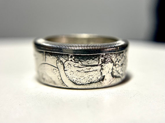 Walking Liberty Silver Round Coin Ring | United States Silver Coin Ring