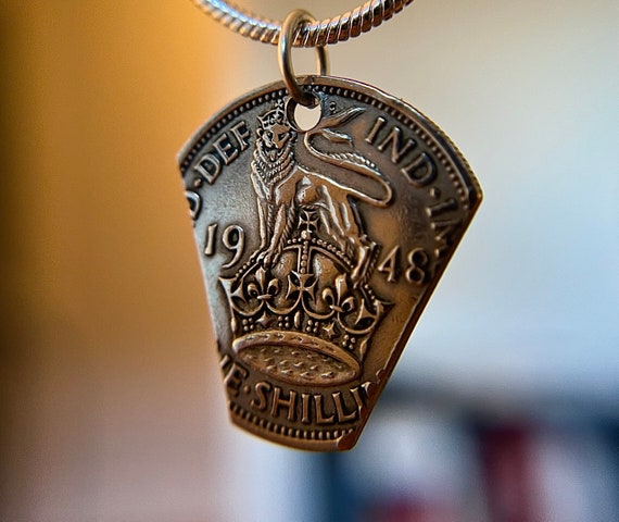 English Lion Pendant | UK Pendant |Great Britain Necklace Pendant | King George the 6th Necklace | Royal Coat of Arms | Gift from England