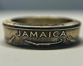 Jamaican Hand Made Coin Ring | 1990’s Brass Ring | Handmade Jewelry