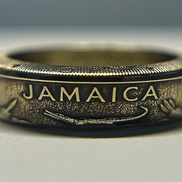 Jamaican Hand Made Coin Ring | 1990’s Brass Ring | Handmade Jewelry