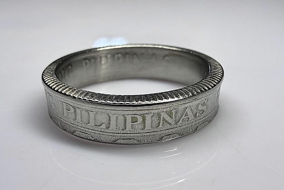 Filipino Vintage Ring | Philippines Peso Coin Ring Band Asian Hand Made Jewelry | Filipino Ring | Antique Pinoy Rings