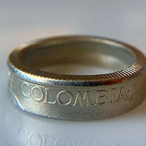 Colombia Vintage Ring | Hand Made Antique Colombian Coin Ring | Gift from Colombia | Bogota Medellin Ring Anillo Colombiano |